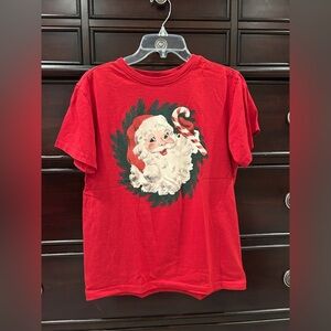 Red Santa Graphic Kids T-Shirt